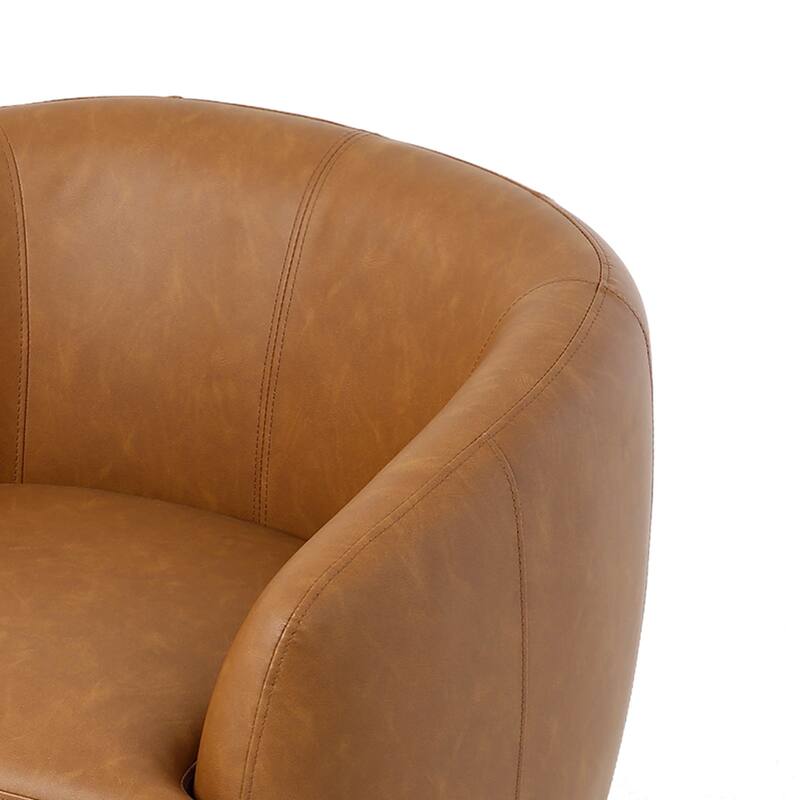 Upholstered Swivel Barrel Chair
