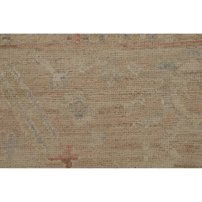 Hand Knotted Oriental 100% Wool Carpet Transitional All-Over Navy Blue & Blues Oushak Area Rug - 12' 5'' X 8' 8''