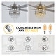 preview thumbnail 29 of 34, 52"/62" Modern Crystal Chandelier Ceiling Fan Light,Reversible Airflow,E12 Bulbs,for Bedroom,Kitchen,Patio