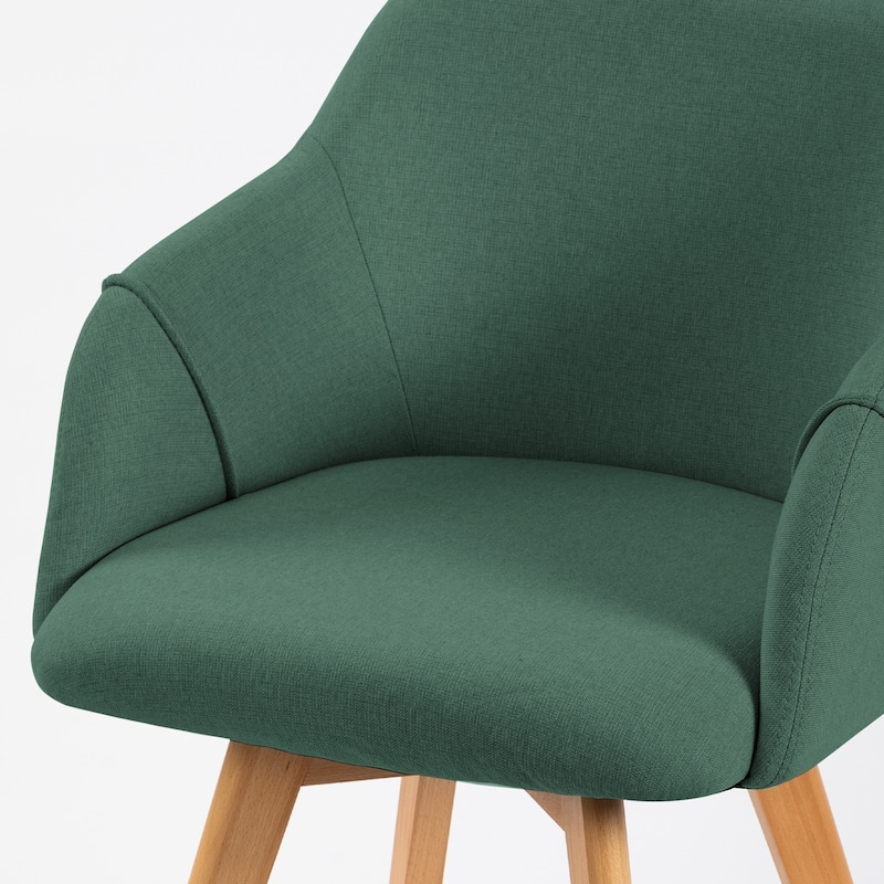 Upholstered Swivel Dining Chairs Set of 2 with Solid Wood Legs - 33.1" H x 21.5" W x 22.5" D