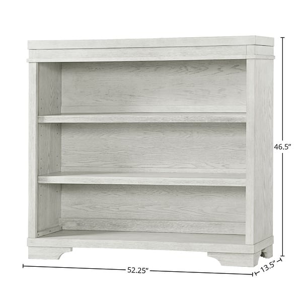 Foundry 52" Wide Traditional Bookcase, White Dove