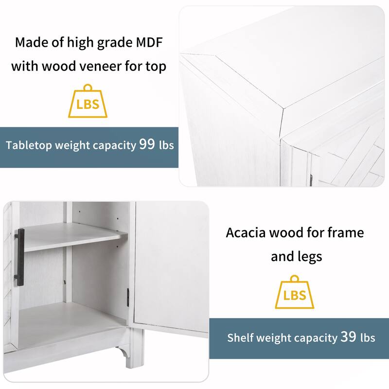 Console Table Sofa Table with 2 Shelves