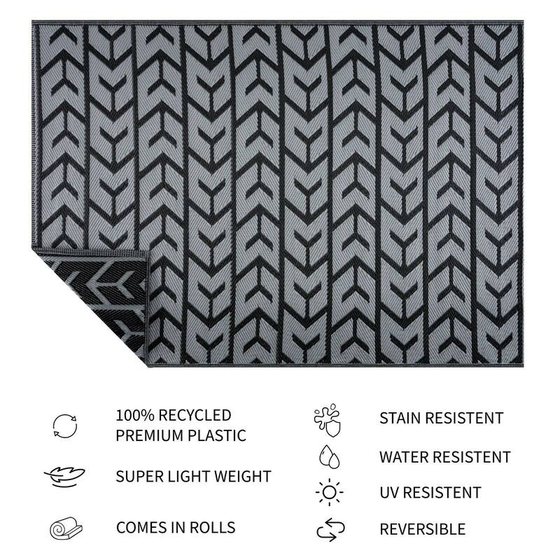 Amsterdam Design 100% Eco-friendly Lightweight Plastic Outdoor Mat/Rug