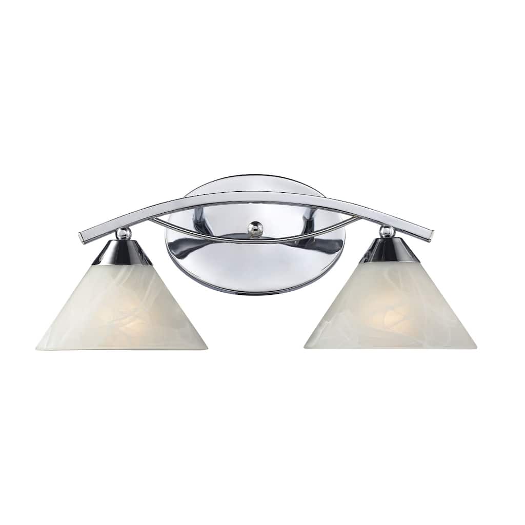 Elysburg 18-inch Wide 2-Light Vanity Light in Polished Chrome