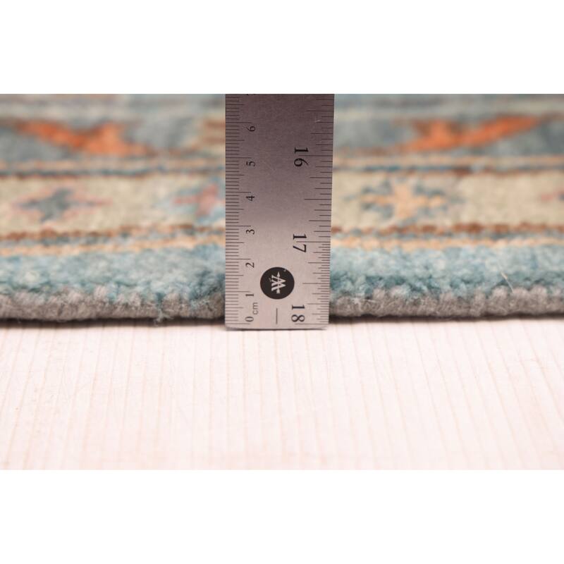 ECARPETGALLERY Hand-knotted Modern Oushak Blue Wool Rug - 9'9 x 14'0