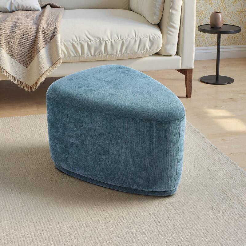 Modern Triangular Upholstered Accent Ottoman