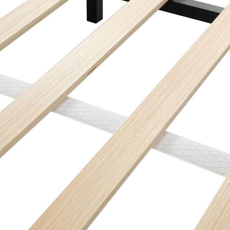 Queen/Full Mother & Child Bed with Bedside Desk, Velvet Upholstery & Round Stool