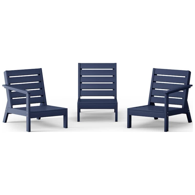 Birchwood All Weather HDPE Outdoor Patio Deep Seating Sofa (3-Piece)