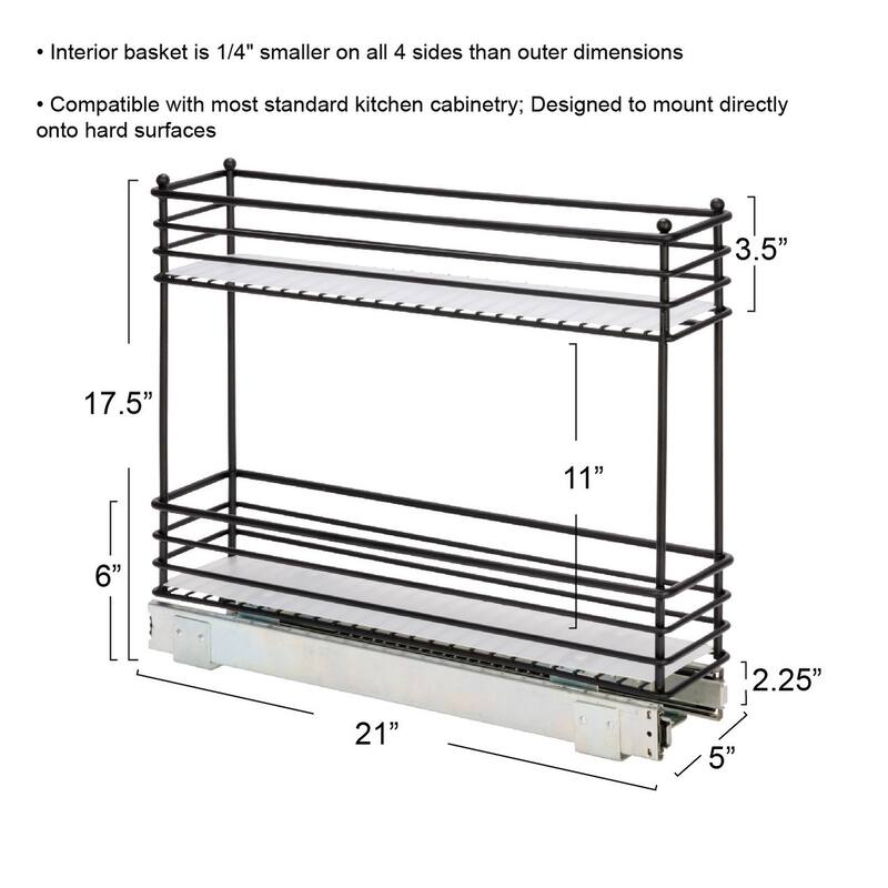 Household Essentials Slide-Out Storage Organizer - 2-Tier Design