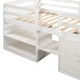 preview thumbnail 14 of 17, Multifunctional Design Loft Bed with Two Shelves and Two Drawers, Maximized Storage Space, Twin Size, White