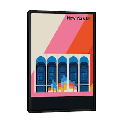 iCanvas "New York 66" by Bo Lundberg Framed Canvas Print