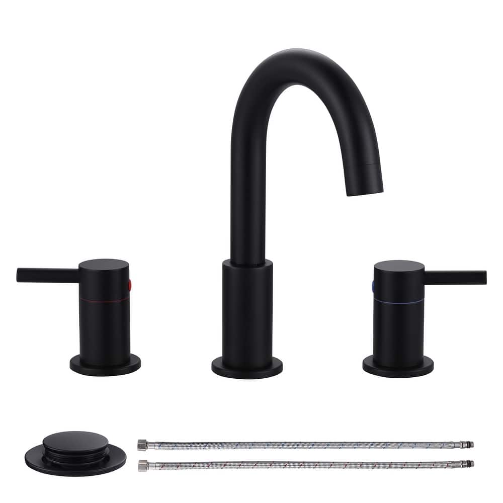 WOWOW 8 in. Widespread Double Handle Bathroom Faucet