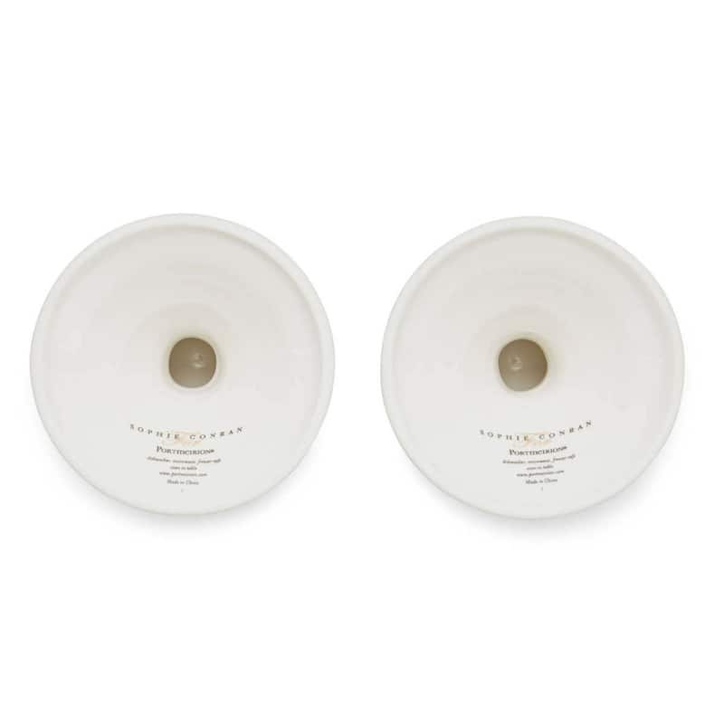 Portmeirion Sophie Conran White Set of 2 Egg Cups - 3.5 inch