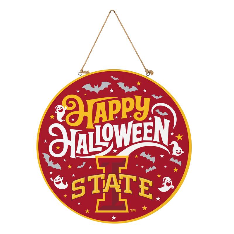 Iowa State University 18" x 18" Halloween Door Décor Wall Sign