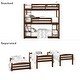 preview thumbnail 8 of 7, Avenue Greene Nola Triple Twin Wood Bunk Bed