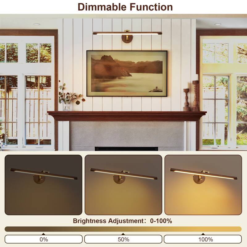 24 in. Vintage Bathroom Vanity Light Rotatable LED Bath Bar