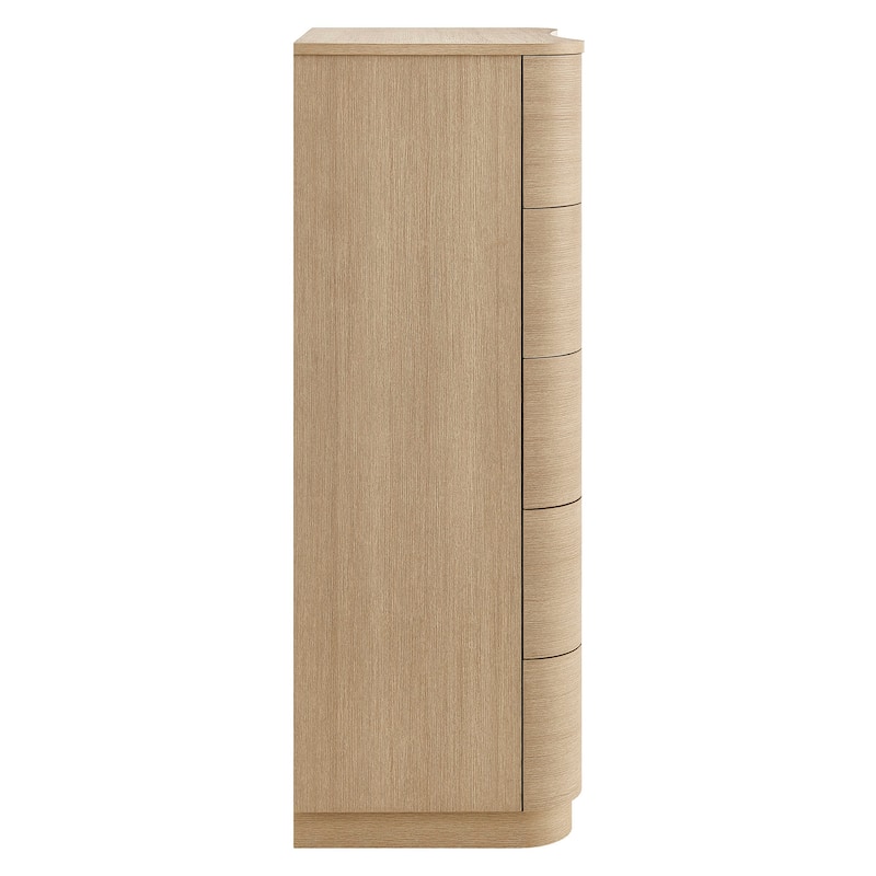 Mirae 5-Drawer Curved Dresser Chest of Drawers