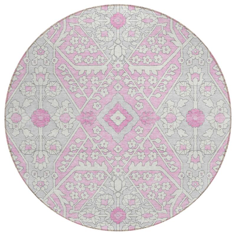 Machine Washable Indoor/ Outdoor Chantille Traditional Medallion Rug