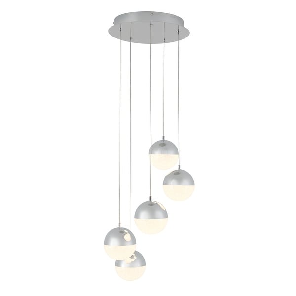 Artika Sparkle 5 Light LED Pendant Ceiling Light Chrome
