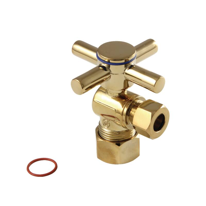 Kingston Brass Concord 2-3/16" Brass Angle Stop Valve - 3/8" and 5/8" - Polished Brass