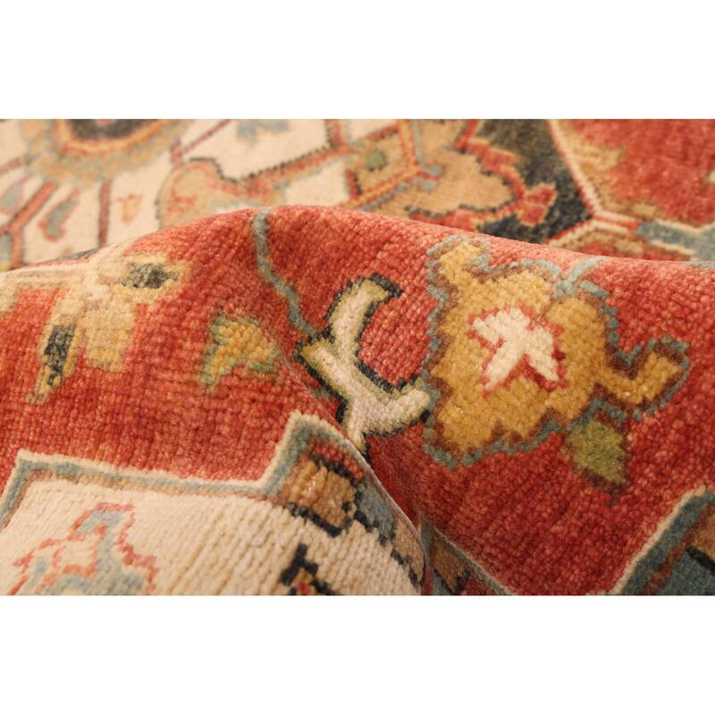 ECARPETGALLERY Hand-knotted Jules Sultane Red Wool Rug - 4'1 x 6'0