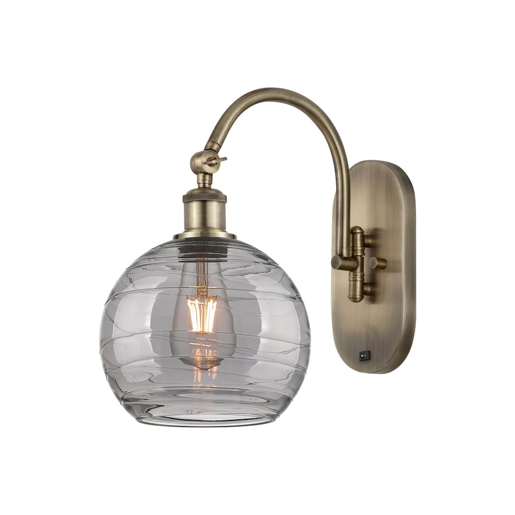 Innovations Lighting 518-1W 13 8 Athens Deco Swirl Sconce Athens Deco