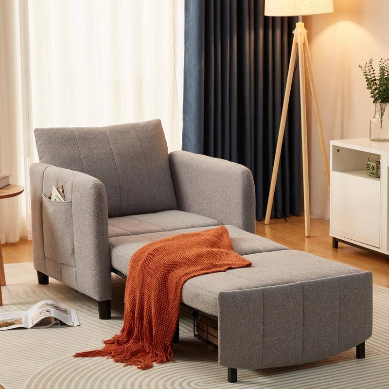 84" 4-in-1 Pull Out Recliner Chair Bed Sleeper Sofa Bed