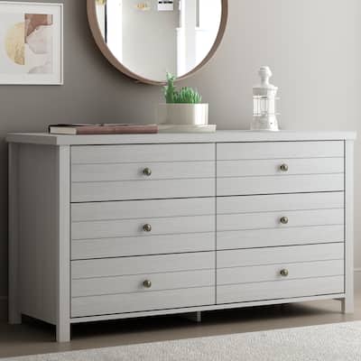 Living Essentials by Hillsdale Harmony Wood 6 Drawer Dresser