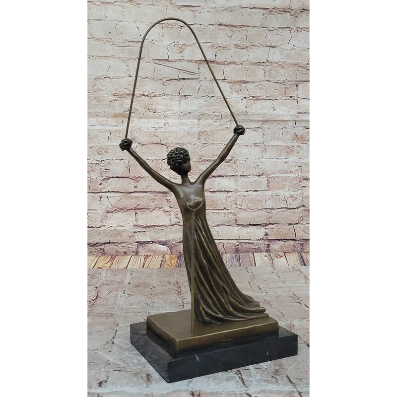 Salvador Dali Alice In Wonderland Bronze Sculpture Statue Surrealism Figure 19 Inches X 8 Inches