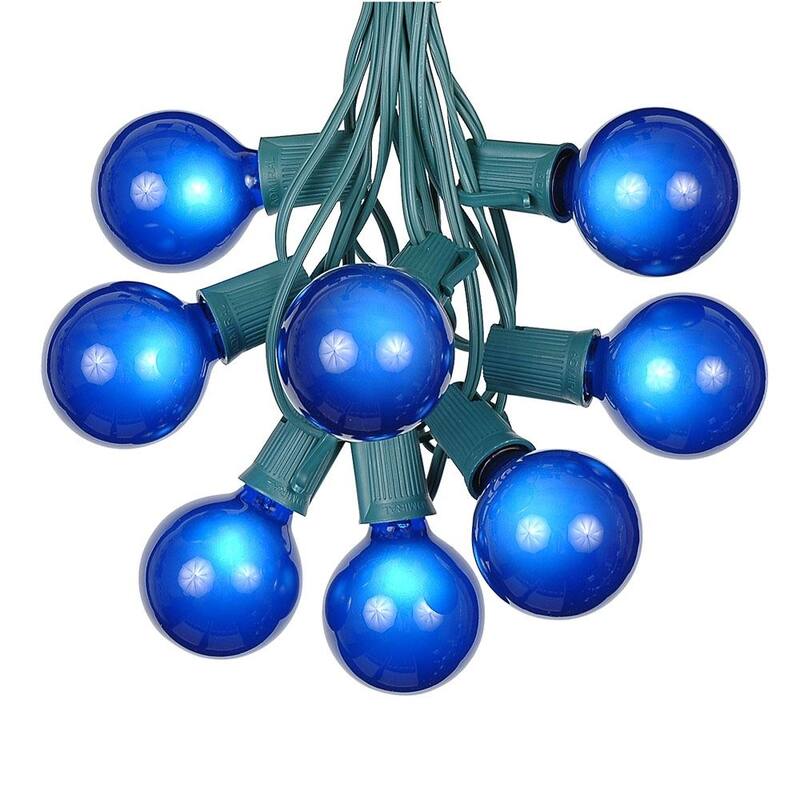 25 Foot G50 Outdoor Globe Patio String Lights - Set of 25 G50 Globe Bulbs
