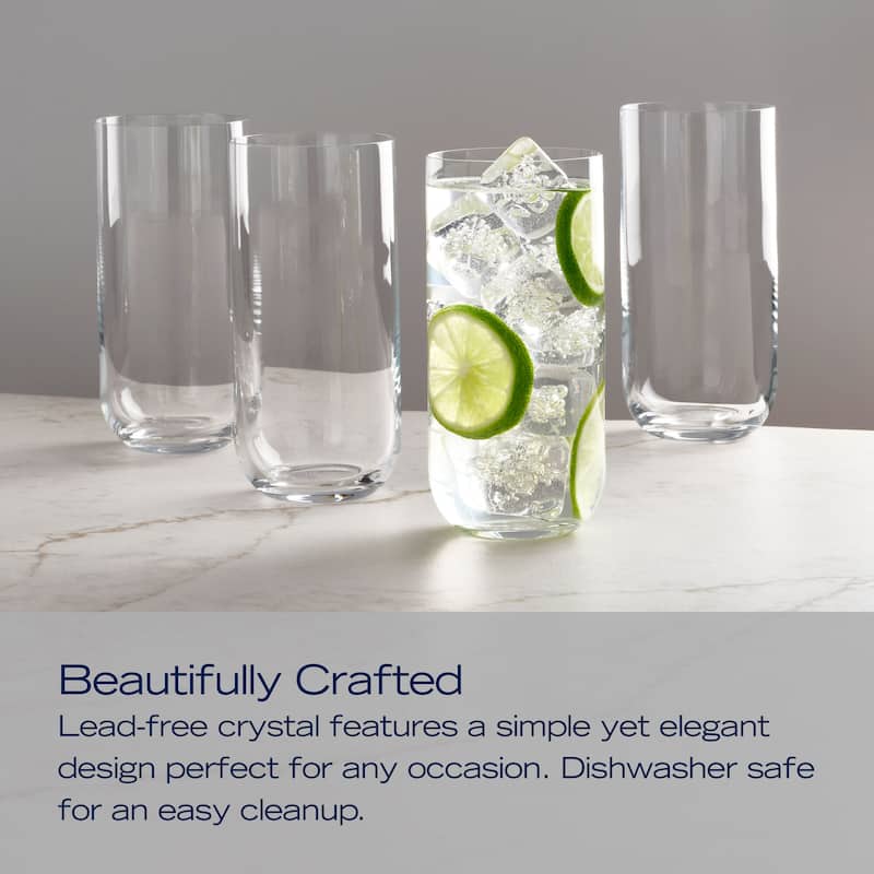 Mikasa Upton Set of 4 Highball Glasses, 17 Oz