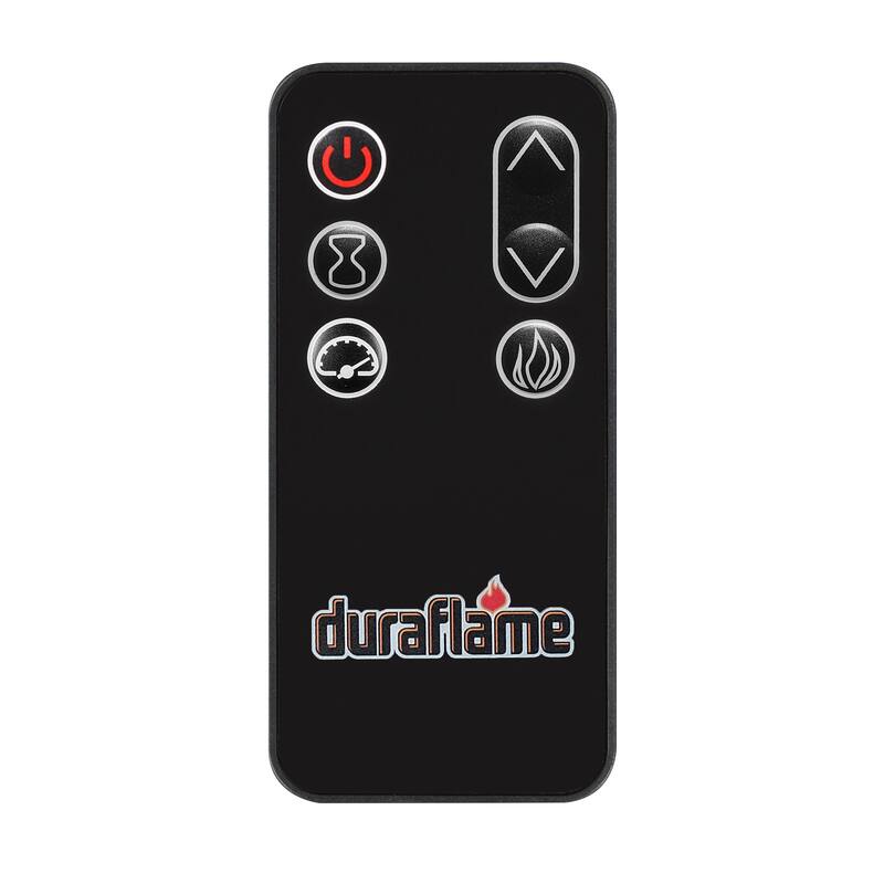 duraflame® Electric Fireplace Entertainment Center with Glass Cabinet Storage, Blanco Oak