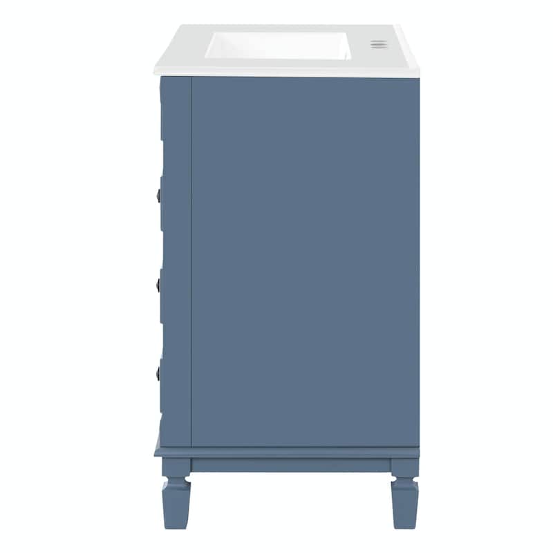 30" Bathroom Vanity with Ceramic Sink