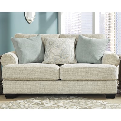 Signature Design by Ashley Monaghan Beige Loveseat - 74"W x 45"D x 39"H