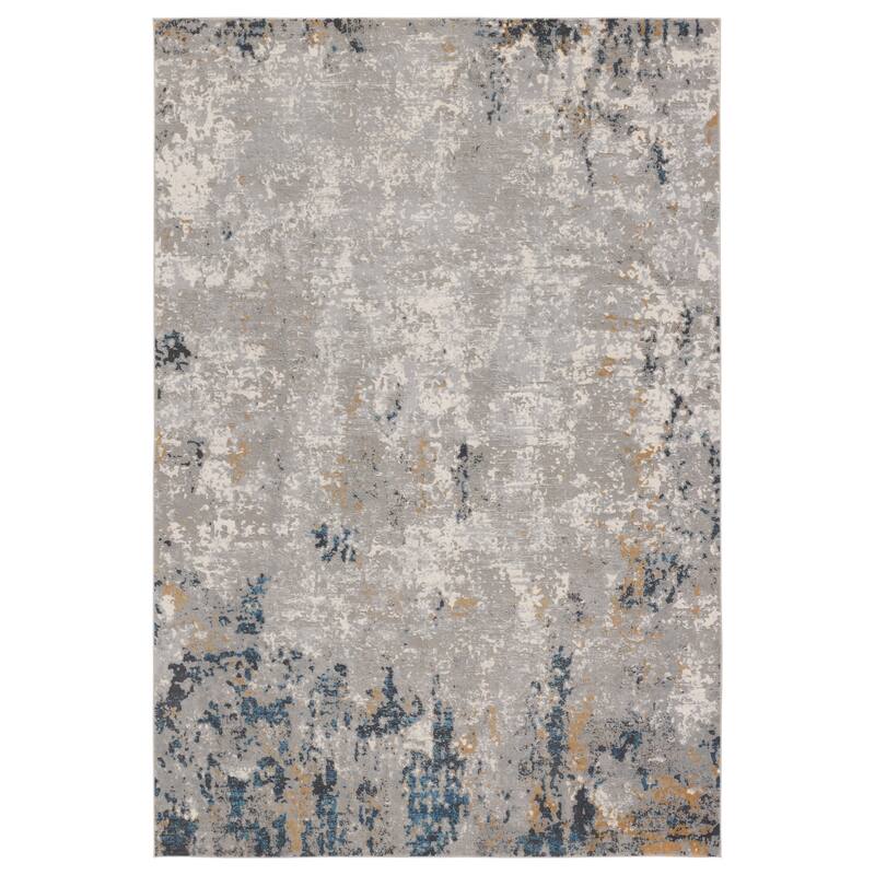 Jarlath Abstract Silver/Blue Rug