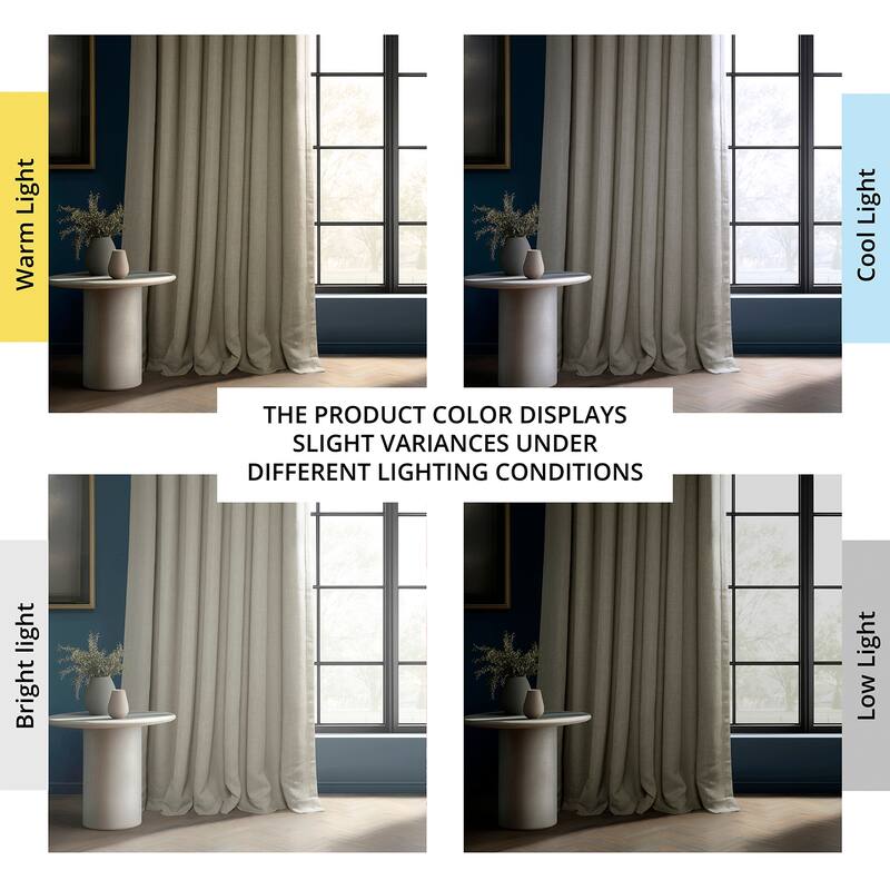 Exclusive Fabrics Faux Linen Room Darkening Curtain (1 Panel)