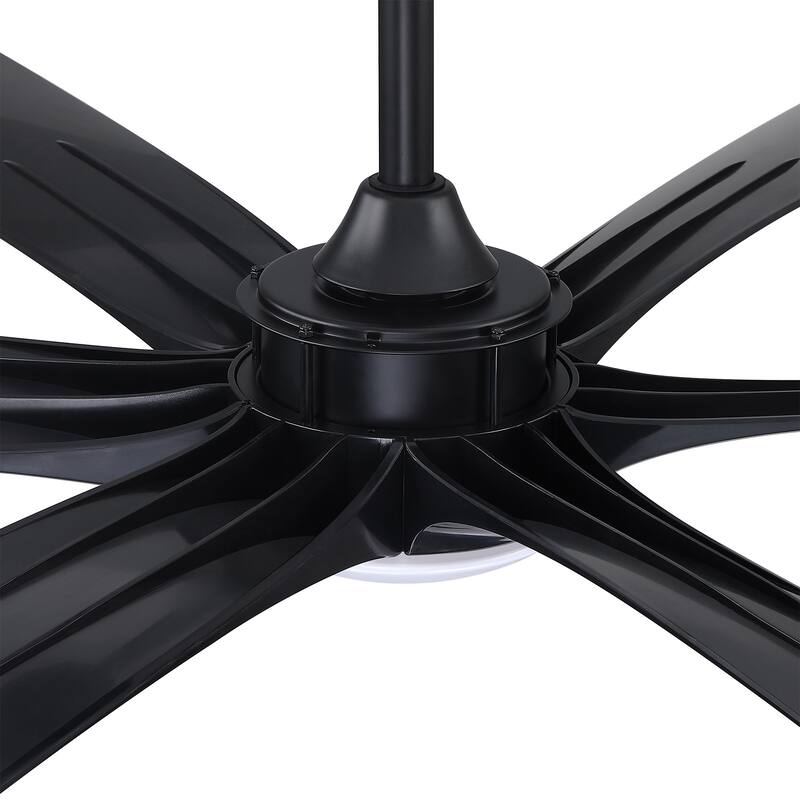 72-inch Driftwood 6-Blade Large DC Ceiling Fan with Light and Remote