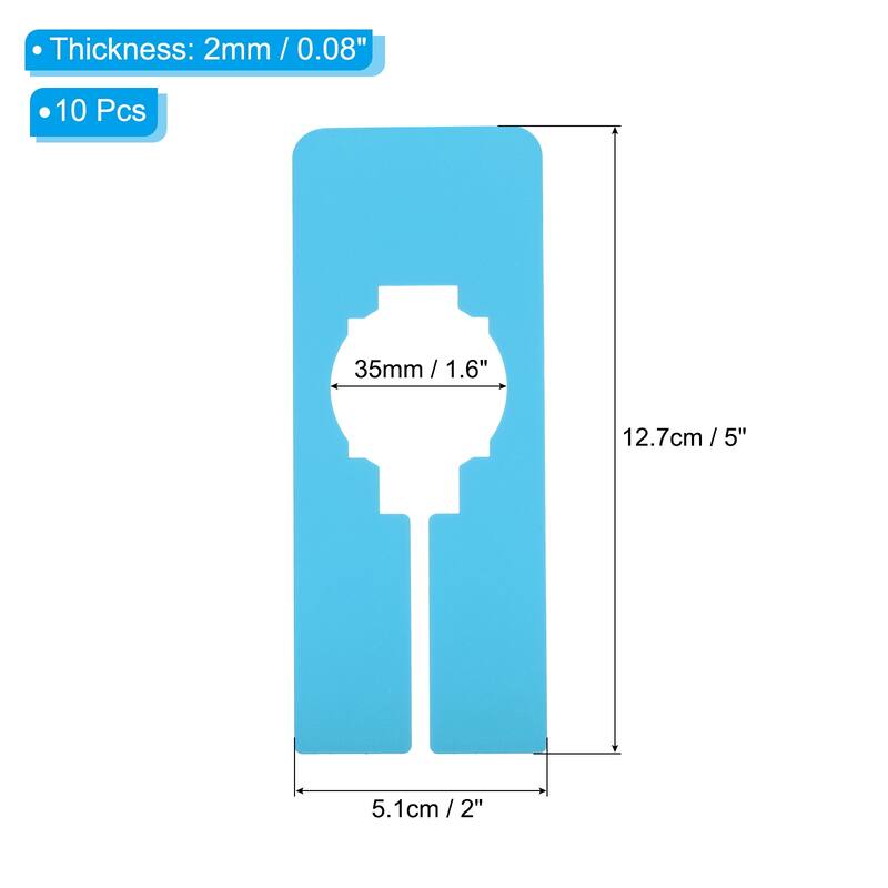 10pcs Clothes Dividers, Clothing Rack Dividers Rectangle Separator - Blue