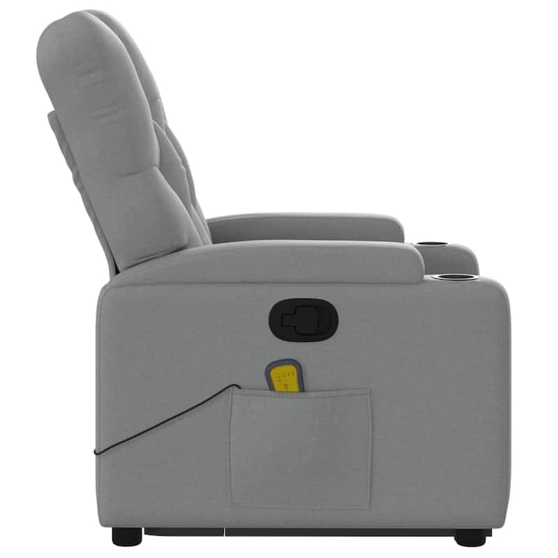 vidaXL Stand up Massage Recliner Chair Power Lift Wingback Armchair Fabric