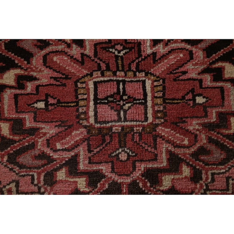 Vegetable Dye Traditional Heriz Persian Area Rug Handmade Wool Carpet - 10'2" x 13'0"