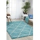 preview thumbnail 25 of 120, Nourison Brisbane Large Diamond Geometric Modern Shag Area Rug 3'2" x 5' - Aqua - Runner/Rectangle