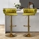 preview thumbnail 1 of 11, Modern Velvet Adjustable Swivel Bar Stools Set of 2 Olive Drab