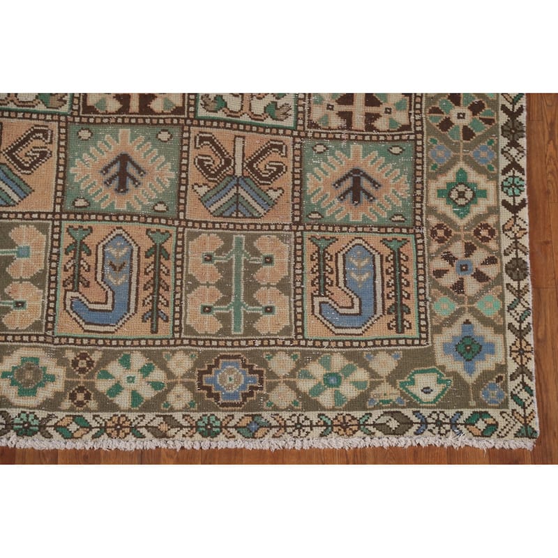 Garden Design Bakhtiari Persian Vintage Rug Hand-Knotted Wool Carpet - 5'1"x 9'7"