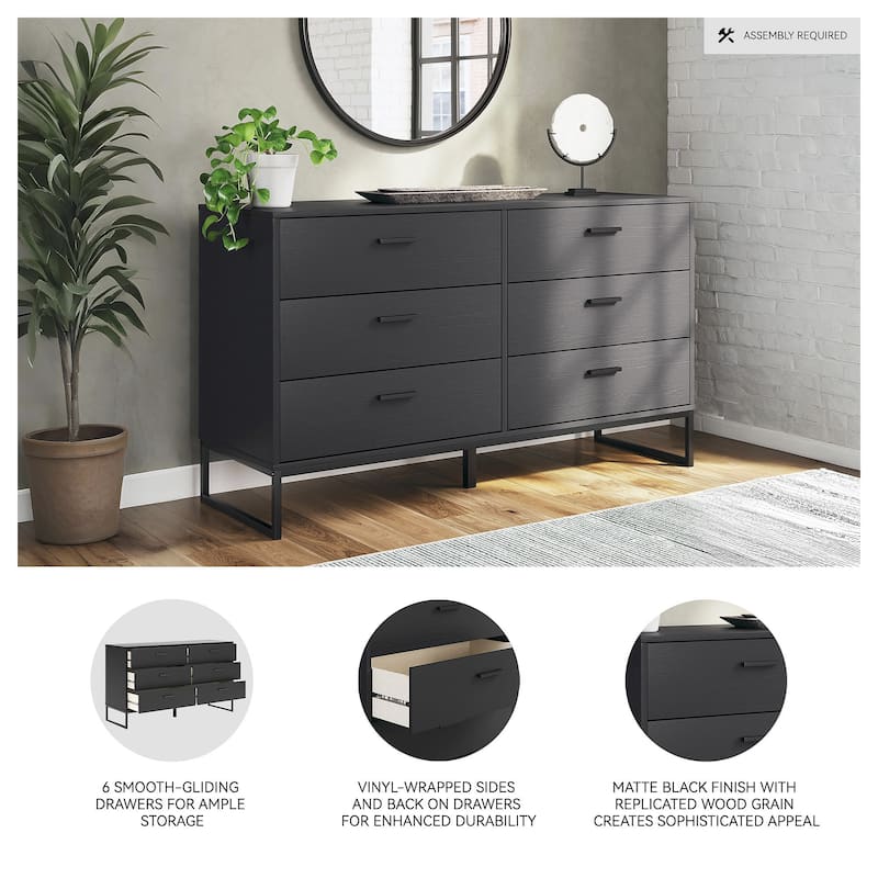 Signature Design by Ashley Socalle Black Dresser