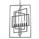 preview thumbnail 1 of 3, Capri 7 Light Raw Steel Chandelier - 24'' W x 38'' H x 21.75'' D 24'' W x 38'' H x 21.75'' D