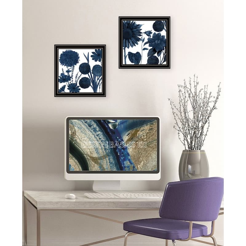 TrendyDecor4U Traditional "Sunflower Blues" 2-Piece Vignette by Sophie 6 - Floral