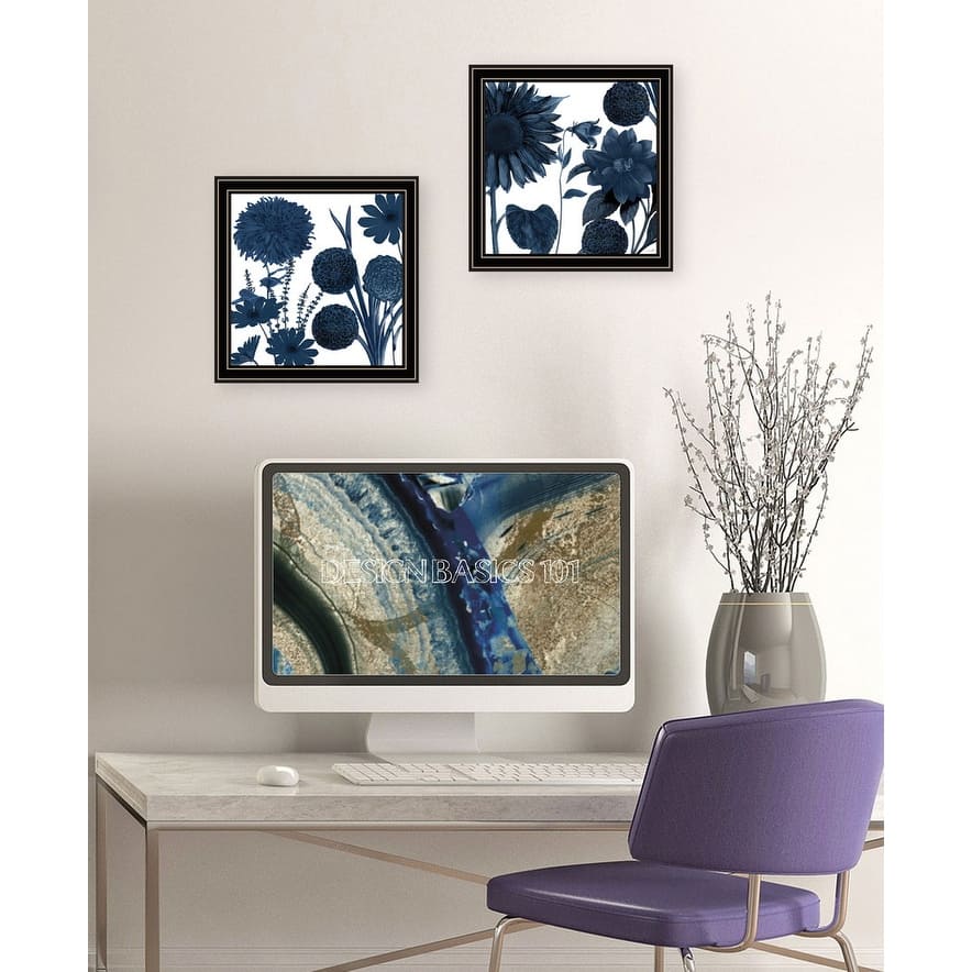 TrendyDecor4U Traditional "Sunflower Blues" 2-Piece Vignette by Sophie 6 - Floral