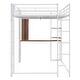 preview thumbnail 9 of 13, Multifunctional Design Loft Bed with Desk, Two-sided Ladder and Shelves, Efficient space, Full Size, White