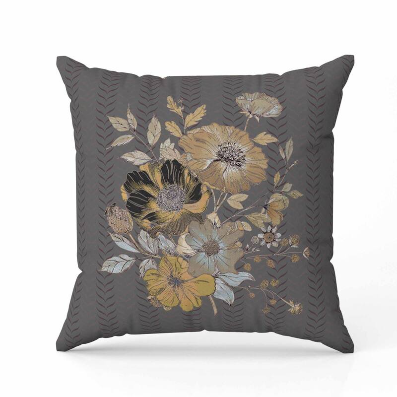 Misty Meadows Faux Suede Reversible Throw Pillow Muted and Brown