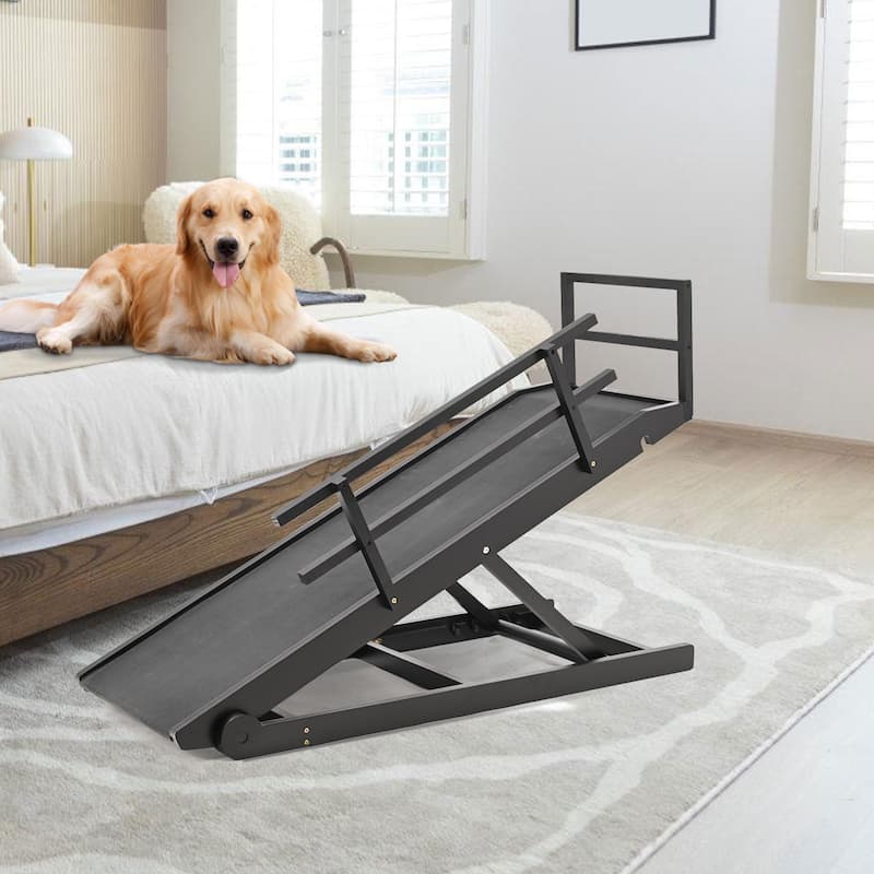 DoCred Pet Ramp, Portable Adjustable Height Folding Dog Ramp